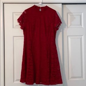 Torrid Red Lace Short Dress